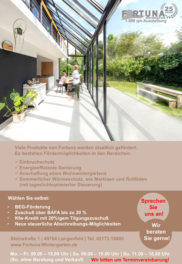 Flyer Fortuna Wintergarten - staatliche Förderung Seite 1